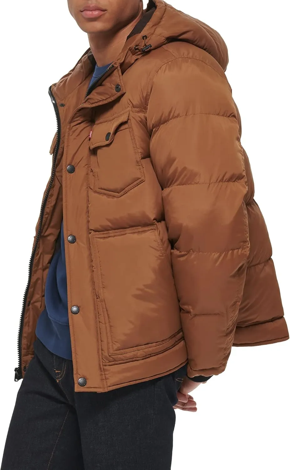 Levi's Men's Performance Hooded Puffer Trucker Jacket (Regular & Big & Tall Sizes)