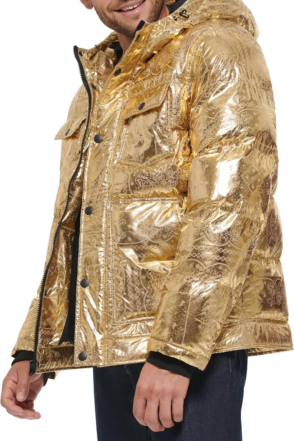 Levi's Men's Performance Hooded Puffer Trucker Jacket (Regular & Big & Tall Sizes)