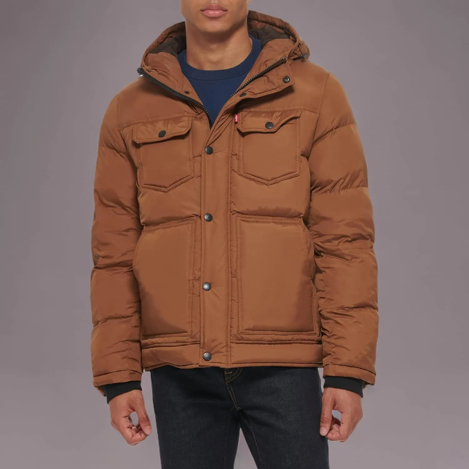 Levi's Men's Performance Hooded Puffer Trucker Jacket (Regular & Big & Tall Sizes)