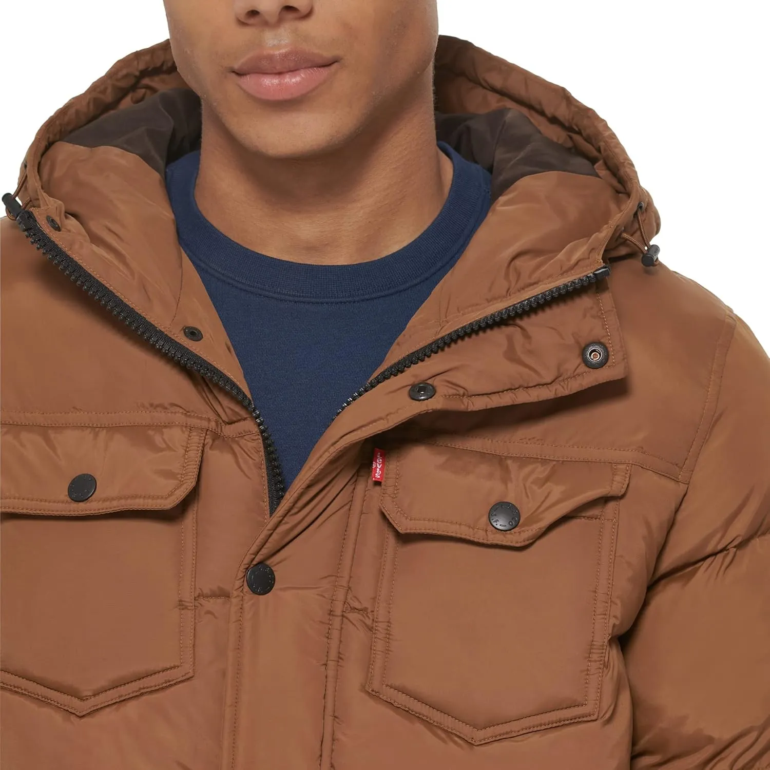 Levi's Men's Performance Hooded Puffer Trucker Jacket (Regular & Big & Tall Sizes)