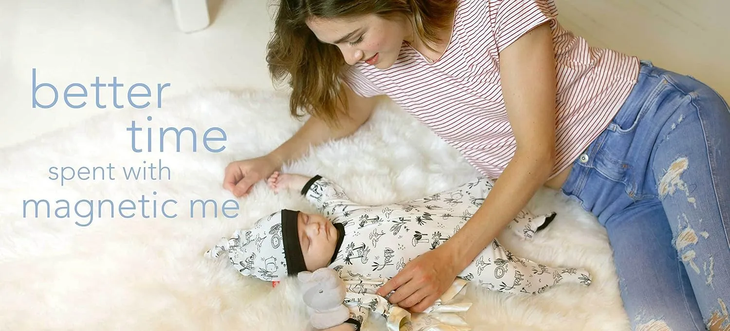 Magnetic Me Footie Pajamas Soft Modal Baby Sleepwear with Quick Magnetic Fastener | Boys and Girls Sleeper Preemie-24 Months