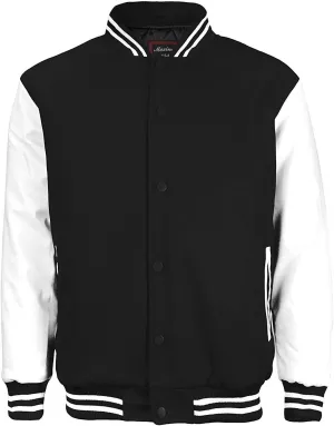 Maximos Men's LMJ Snap Button Front Classic Varsity Jacket
