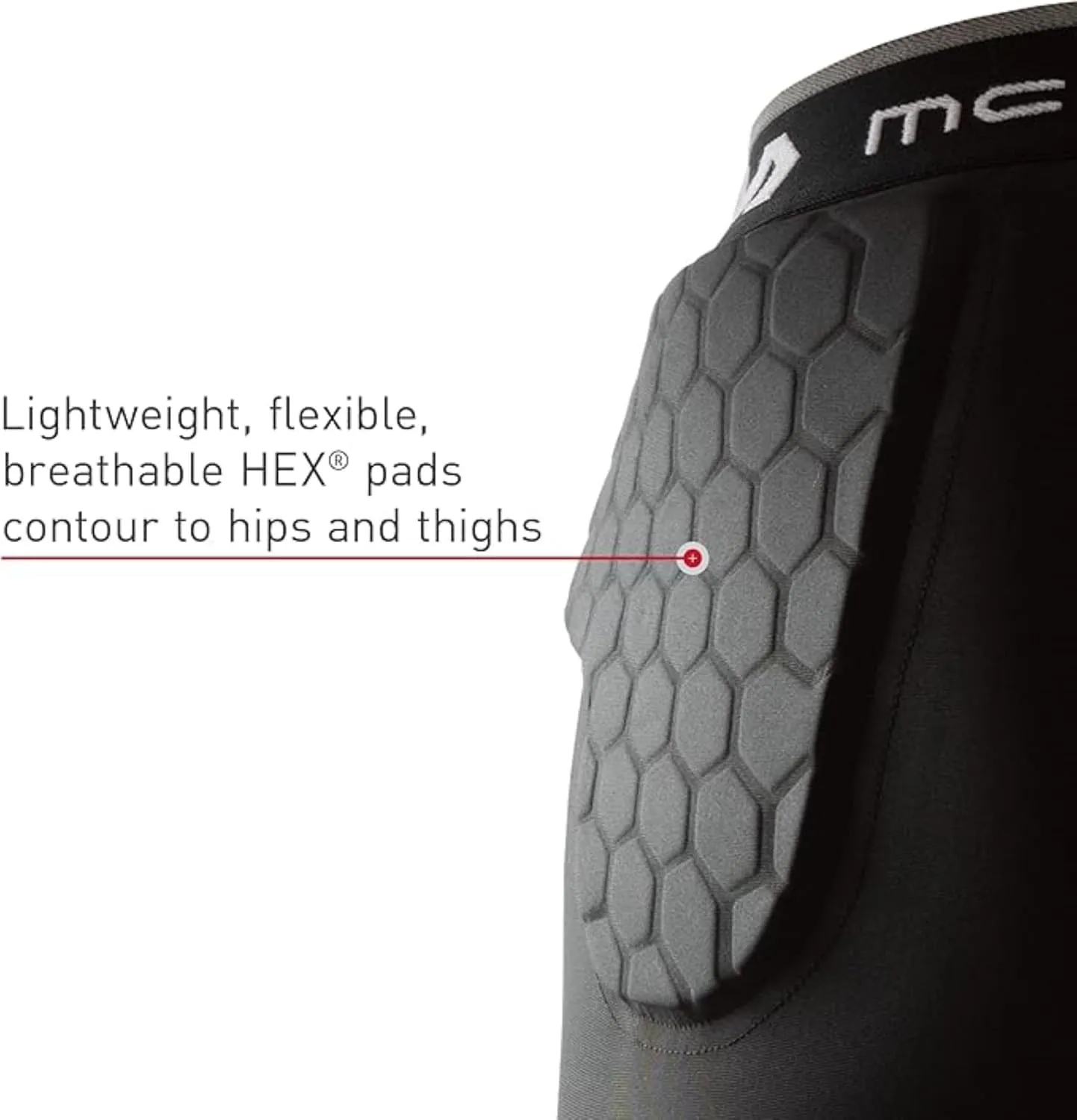 McDavid Padded Padded Compression Shorts with Cup Pocket. Tights with Hip, Tailbone, Thigh Padding