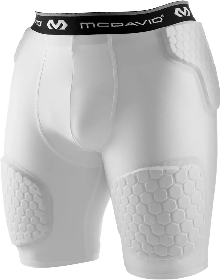 McDavid Padded Padded Compression Shorts with Cup Pocket. Tights with Hip, Tailbone, Thigh Padding