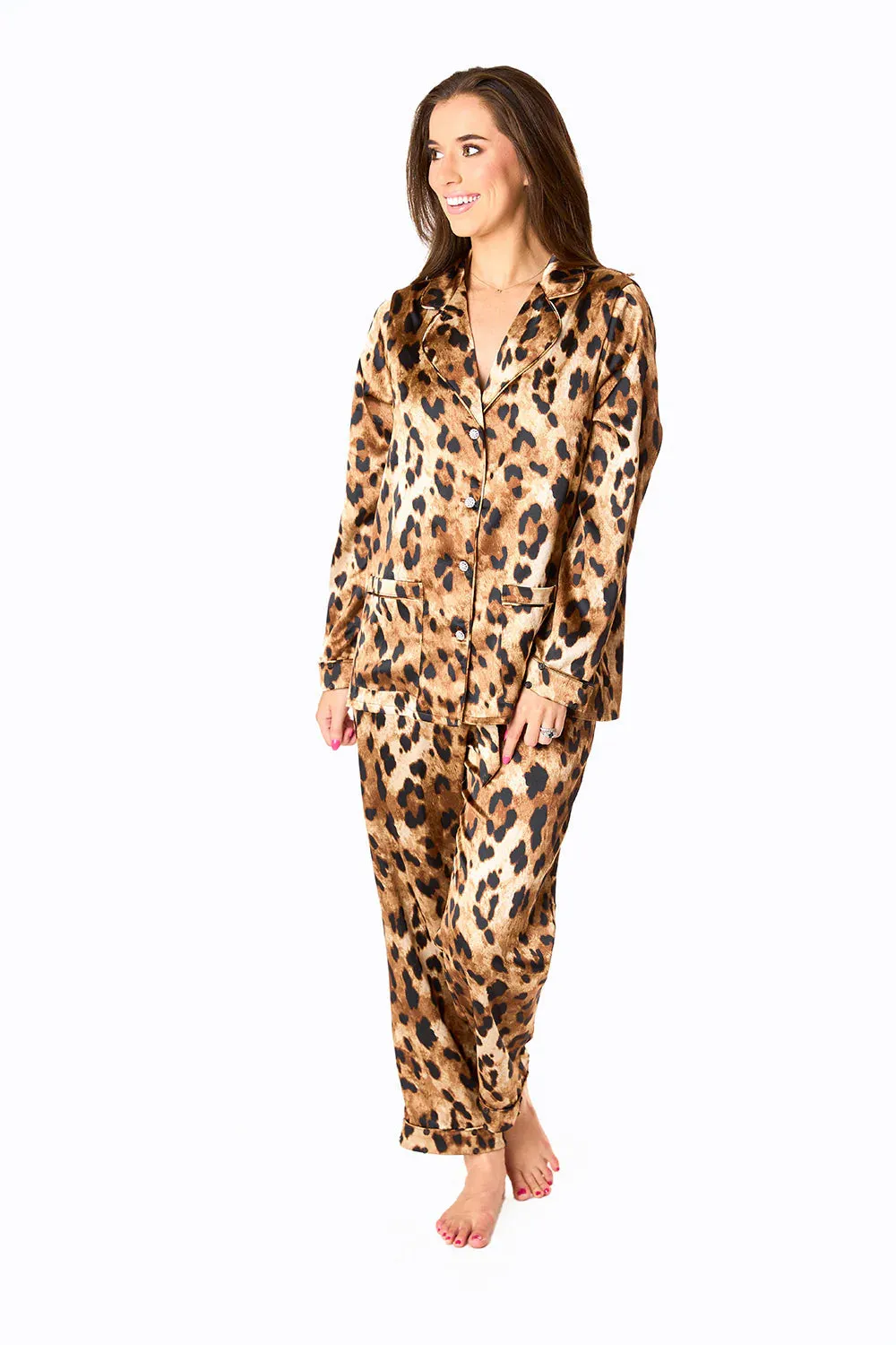 Mckenna Feather Trim PJ Set