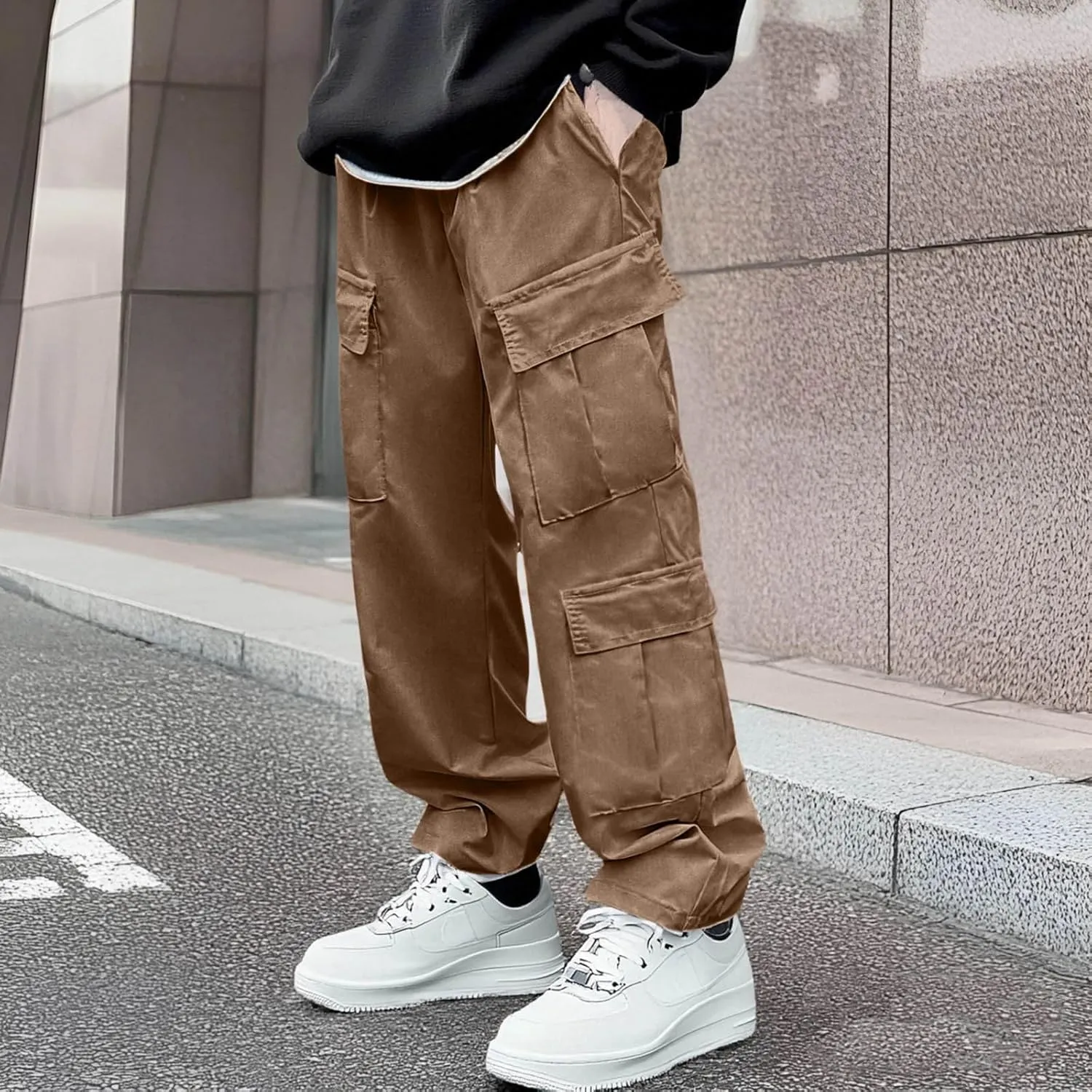 Men's Athletic Trousers Baggy Tactical Slacks Riding Stretch Joggers Shorts Travel Sport Regular Fit Yoga Summer Cloth