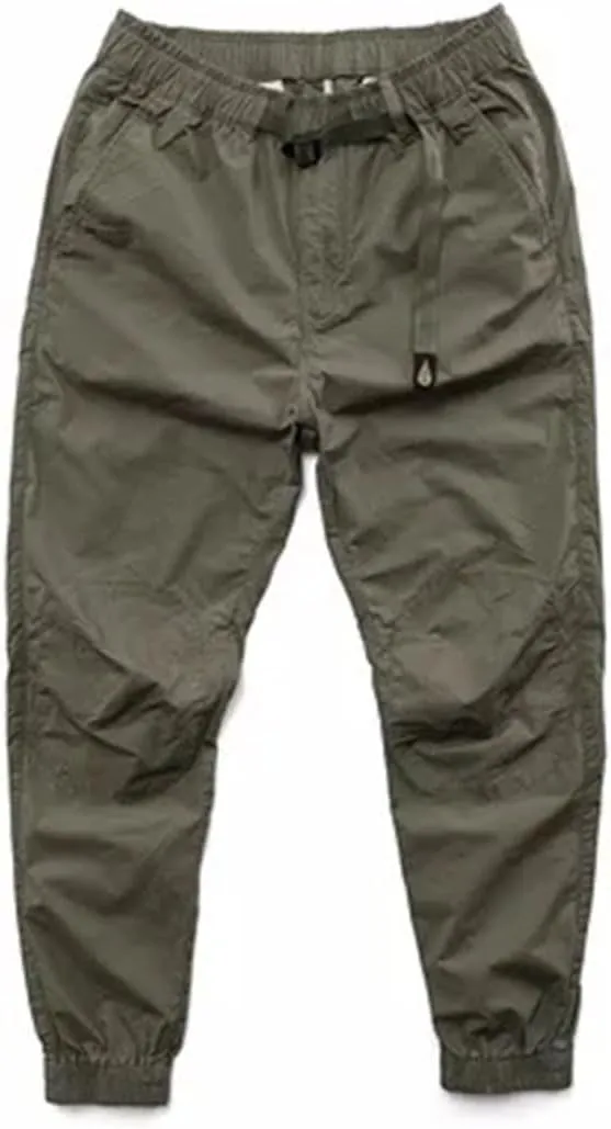 Men's Button Thin Pants Solid Color Summer/Autumn Loose Cargo Pants Outdoor Jogger Pants
