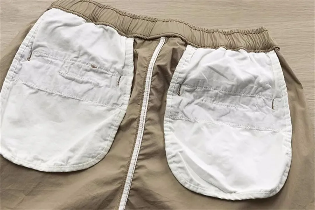Men's Button Thin Pants Solid Color Summer/Autumn Loose Cargo Pants Outdoor Jogger Pants