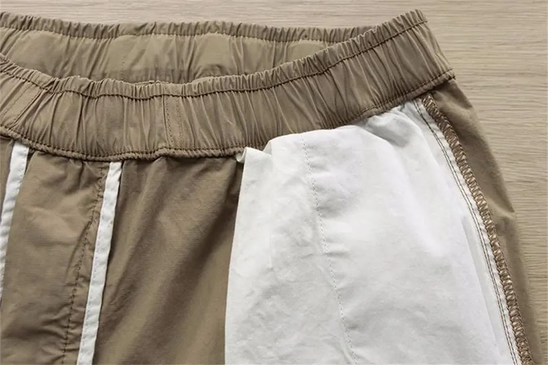 Men's Button Thin Pants Solid Color Summer/Autumn Loose Cargo Pants Outdoor Jogger Pants