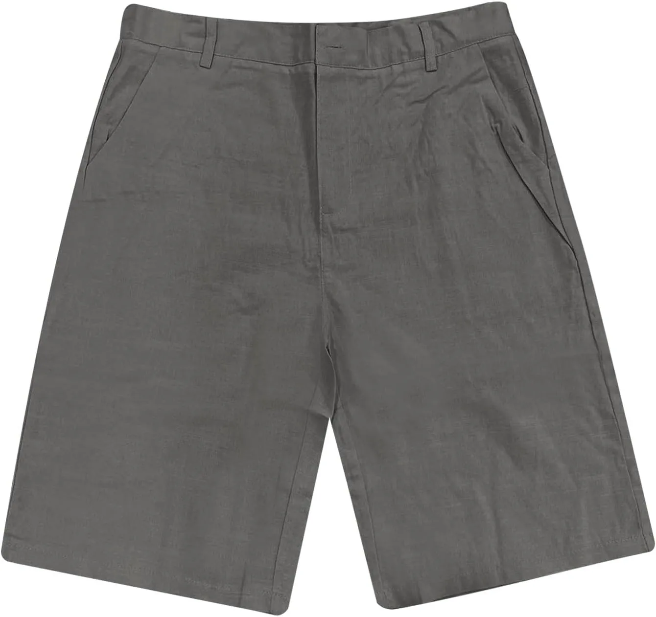 Men's Linen Shorts Casual Elastic Waist Drawstring Summer Beach Golf Shorts with Pockets 2025