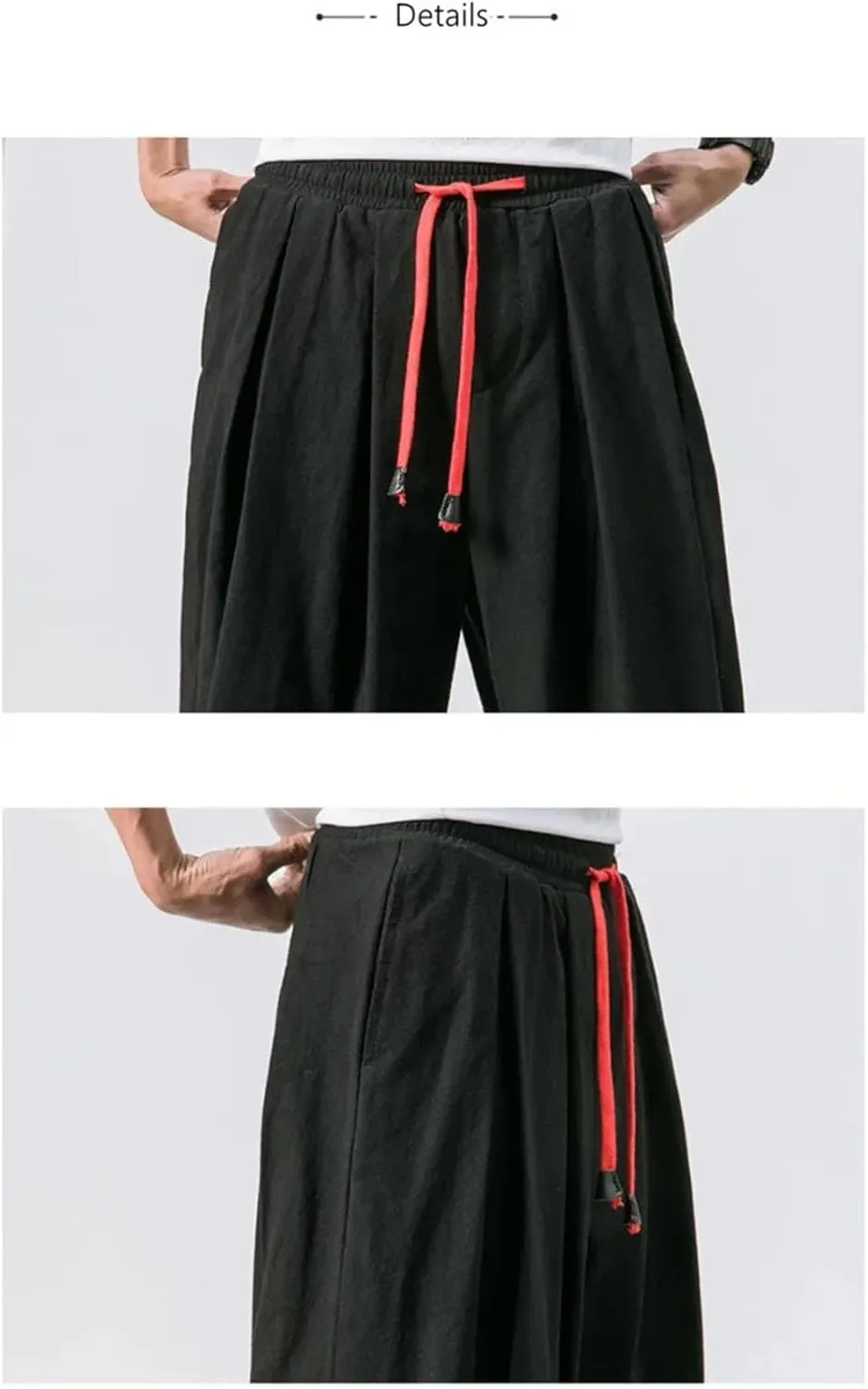 Men's Loose Harem Pants Four Season Cotton Streetwear Cross Oversize Trousers