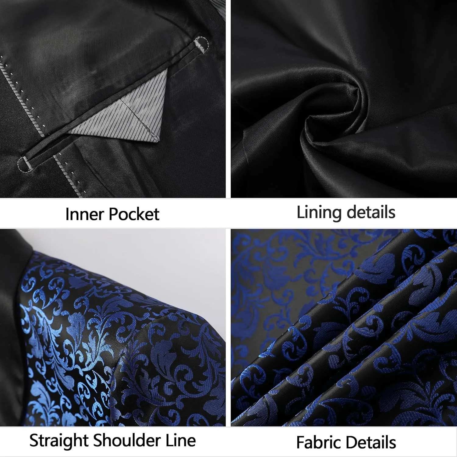 Mens Suit Tuxedo Jacket Suit Blazer One Button Slim Fit Dinner Jackets for Party Prom Wedding Tuxedo for Men