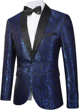 Mens Suit Tuxedo Jacket Suit Blazer One Button Slim Fit Dinner Jackets for Party Prom Wedding Tuxedo for Men