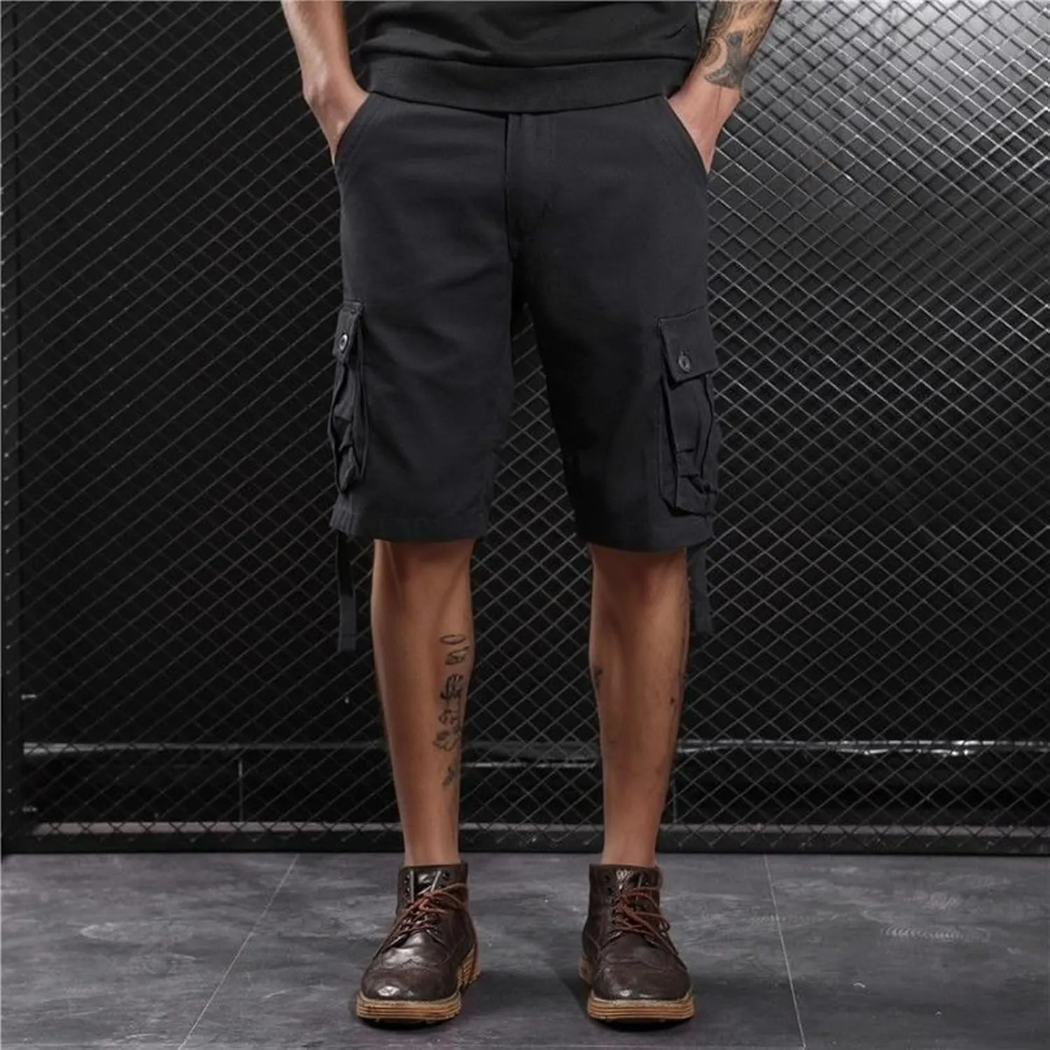 Mens Sweatpants with Pockets Hiking Plaid Work Bike Swim Public Riding Motorcycle Sport Regular Fit Casual Cargo