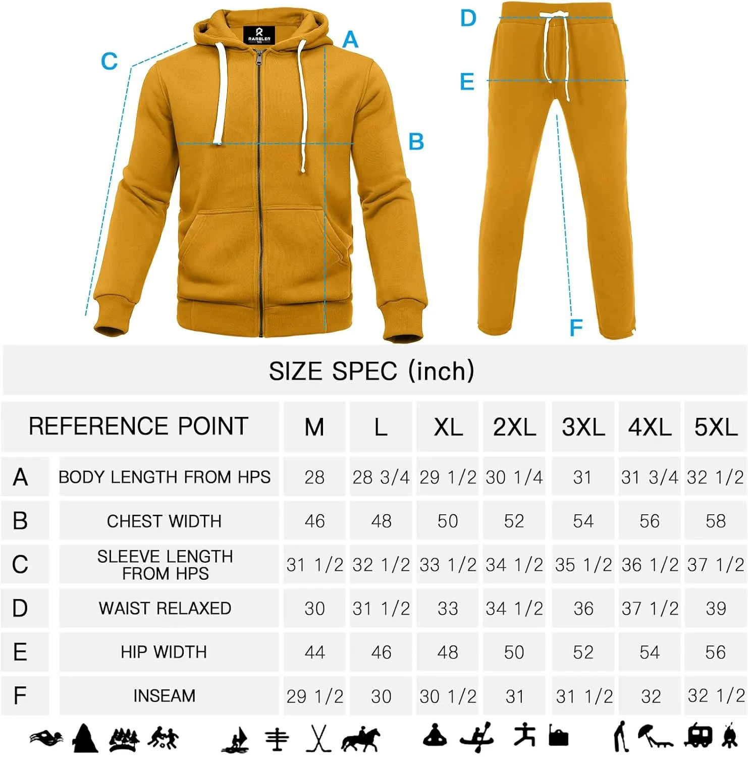 Men's Tracksuits Sweatsuits 2 Piece Casual Sweat Jogging Suit Set Athletic Full Zip Hoodies and Sweatpant Outfits