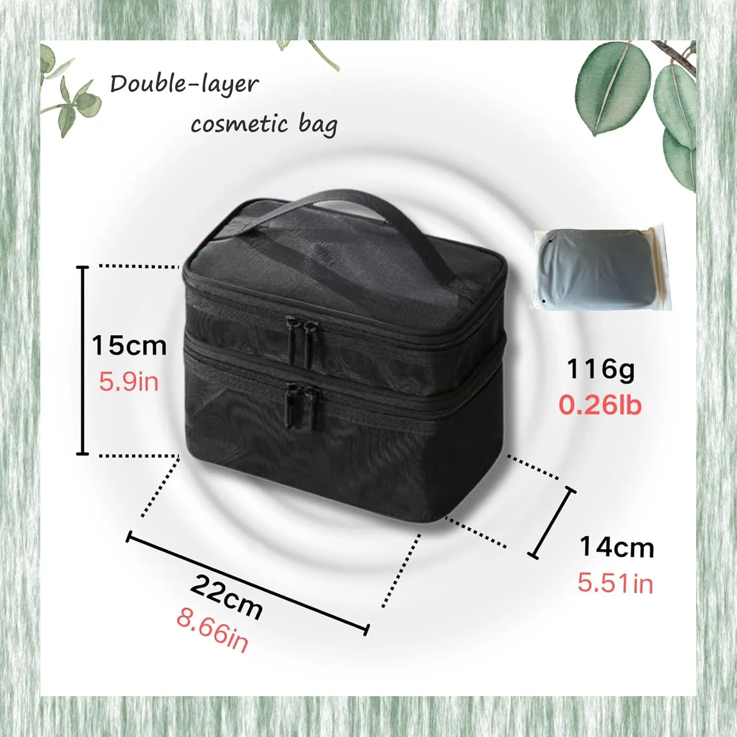 Mesh Cosmetic Bag Makeup Bags Portable Travel Organizing Zipper Pouch Toiletries Make up Pouches for Summer Beach Home Office