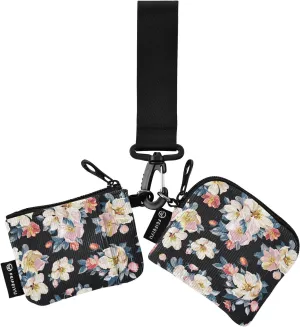 Mini Small Zip Around Wristlet Keychain Wallet Detachable Women Dual Pouch Card Cases Portable Zipper Coin Purse,pattern 10