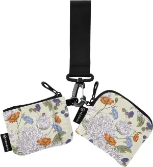 Mini Zip Around Wristlet Keychain Coin Purse Wallet Detachable Dual Pouch Card Cases Portable for Women Men,pattern 5