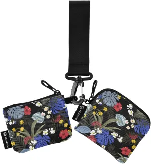 Mini Zip Around Wristlet Keychain Wallet Detachable Dual Pouch Card Cases Portable Coin Purse for Women Men,pattern 2