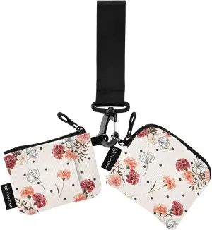 Mini Zip Around Wristlet Keychain Wallet Detachable Dual Pouch Card Cases Portable Coin Purse for Women Men,pattern 4