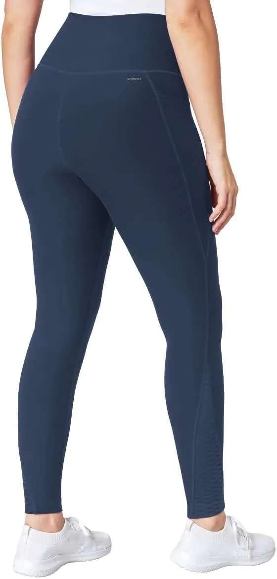 Mondetta Leggings for Women - Yoga Leggings - Gym Workout Athletic Yoga Pants with Pockets - Basket Weave Tight