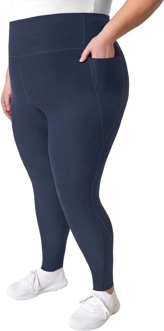 Mondetta Leggings for Women - Yoga Leggings - Gym Workout Athletic Yoga Pants with Pockets - Basket Weave Tight