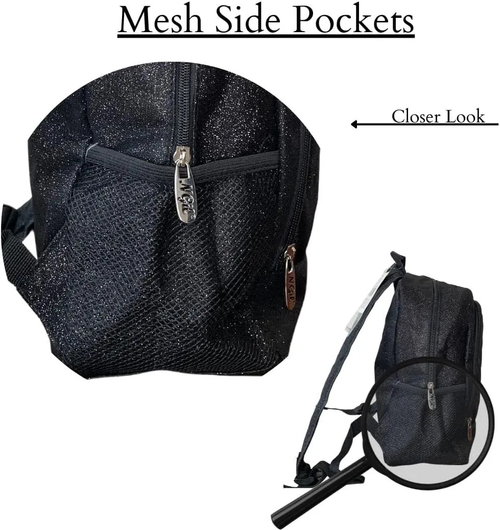 NGIL Canvas School Backpack (Glitter-Black)