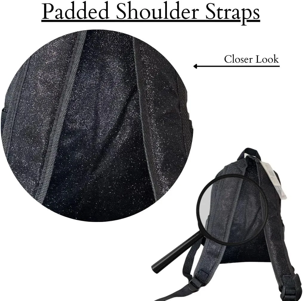 NGIL Canvas School Backpack (Glitter-Black)