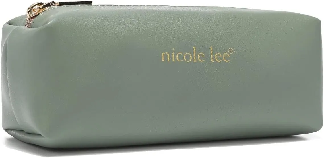 Nicole Lee Travel Handbag Crossbody Set with 3 Fashion Print Makeup Pouches, Women's Cosmetic Toiletry Organizer (Casual Walk)