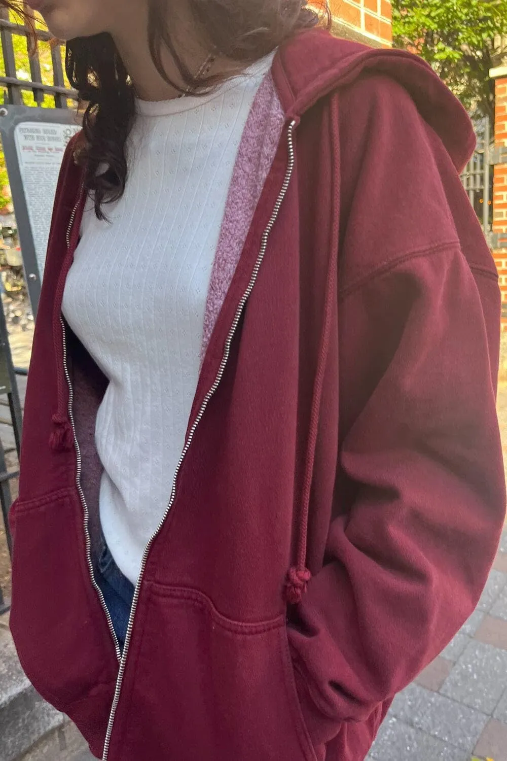 NUFIWI Women's Oversized Zip Up Hoodie Loose Long Sleeve Hooded Sweatshirt with Pockets Casual Jacket Preppy Streetwear
