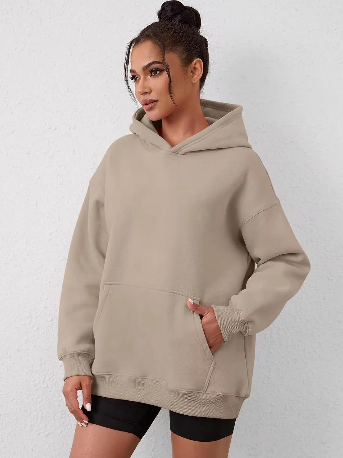 ORANDESIGNE Womens Oversized Letter Print Hoodies Graphic Fleece Sweatshirts Long Sleeve Pullover with Pocket 2025