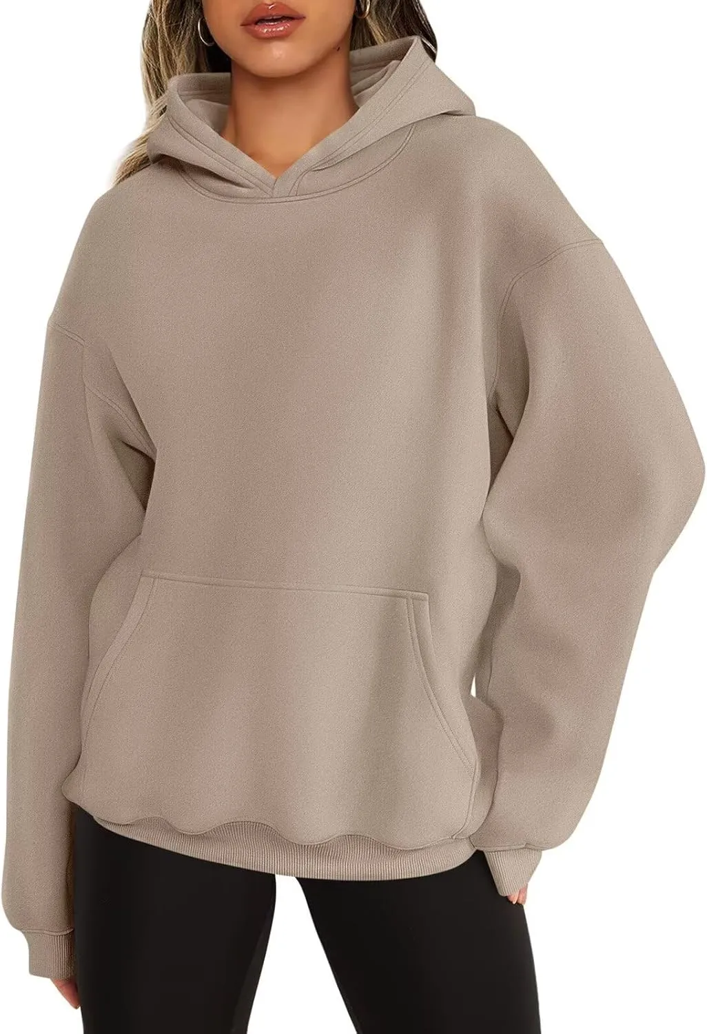ORANDESIGNE Womens Oversized Letter Print Hoodies Graphic Fleece Sweatshirts Long Sleeve Pullover with Pocket 2025