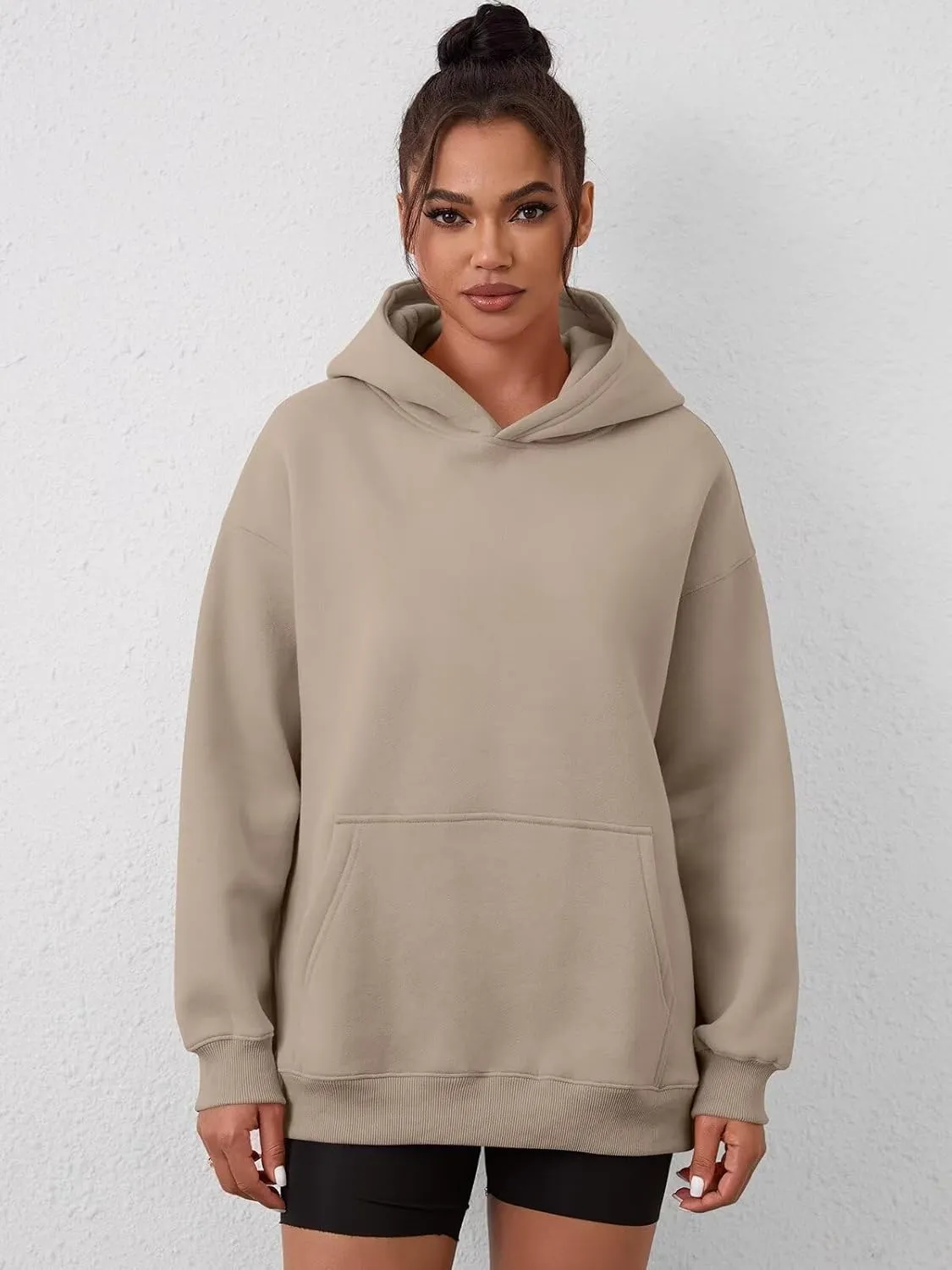 ORANDESIGNE Womens Oversized Letter Print Hoodies Graphic Fleece Sweatshirts Long Sleeve Pullover with Pocket 2025