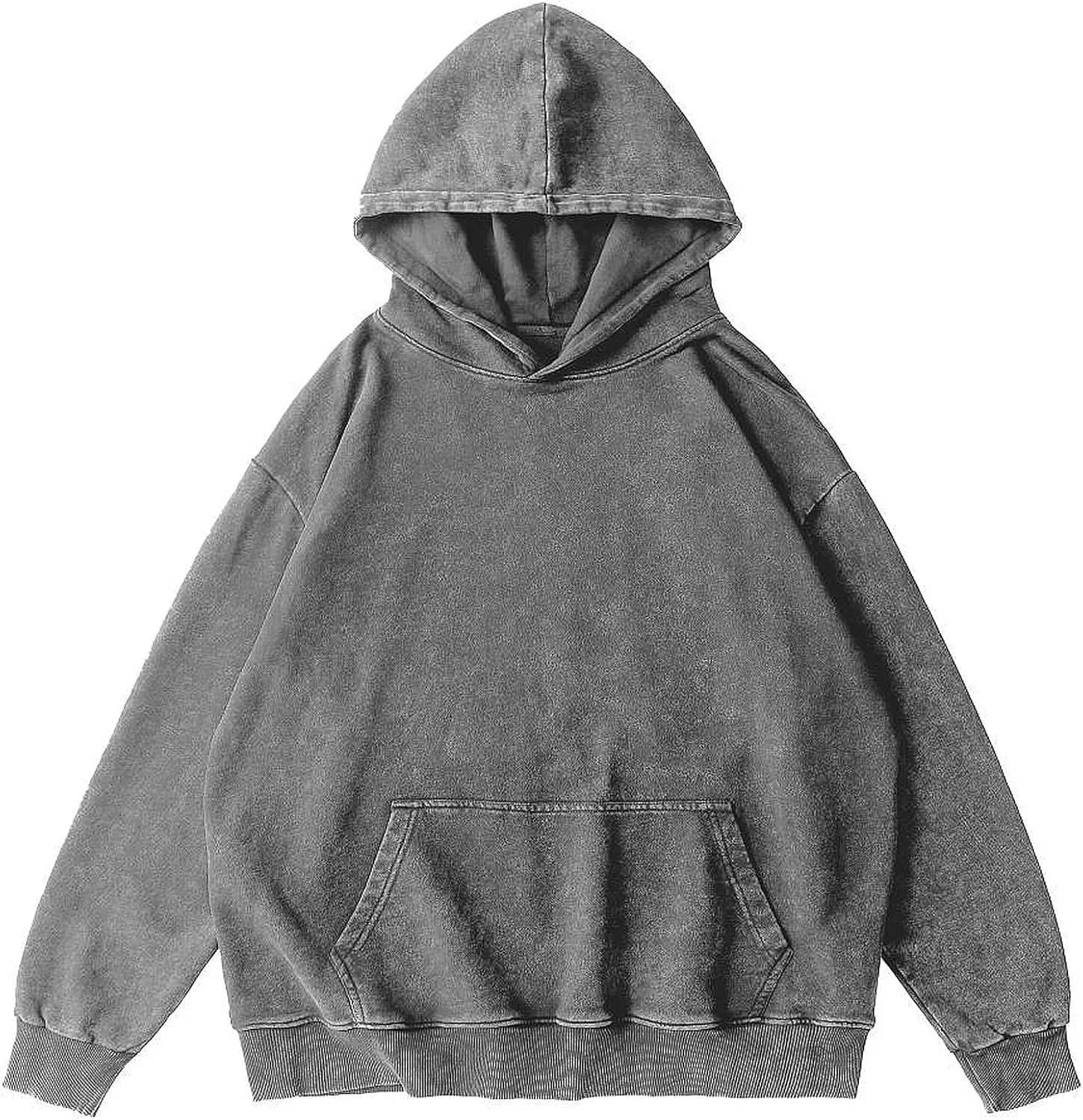Oversized Vintage Hoodie for Women Cotton Loose Fit Baggy Hooded Sweatshirt Trendy Basic Acid Wash Pullover Top