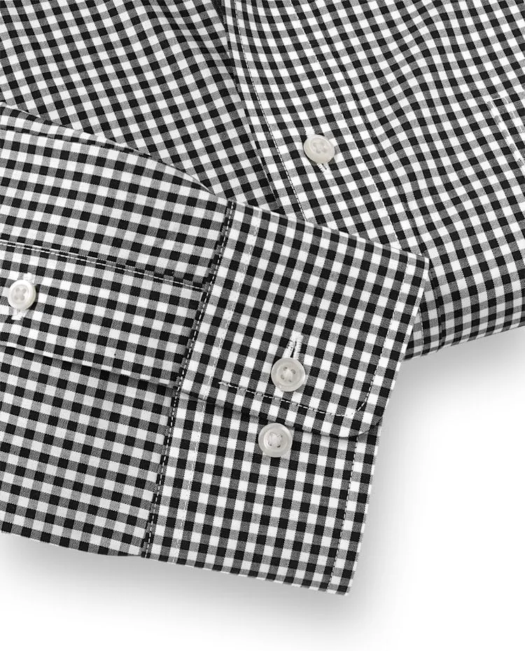 Paul Fredrick Men's Slim Fit Non-Iron Cotton Check Dress Shirt