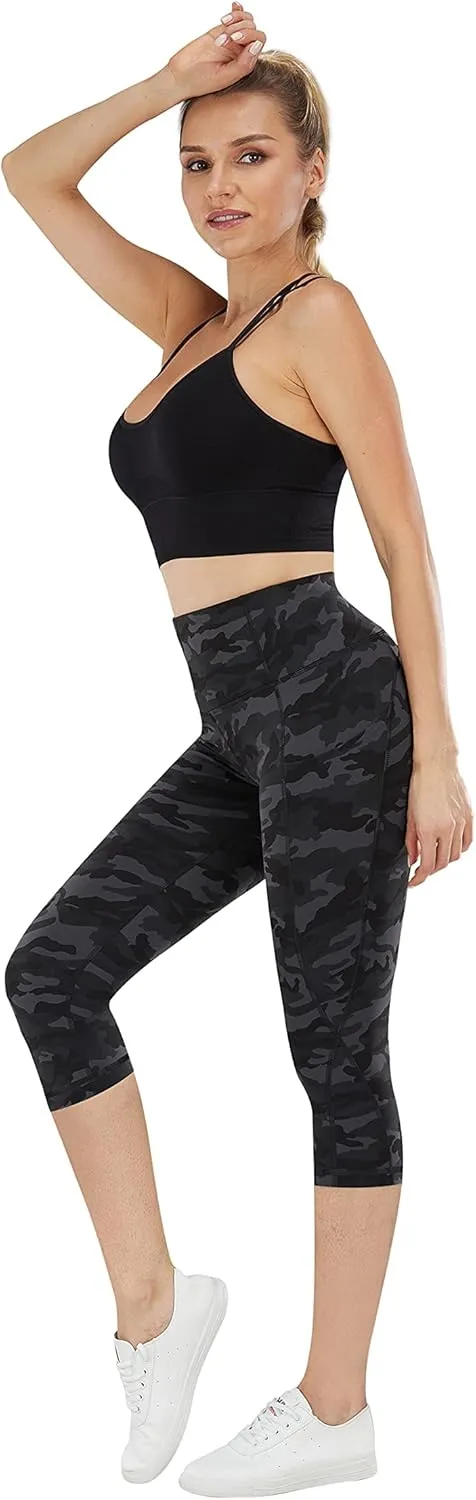 PHISOCKAT High Waist Yoga Pants Women with Pockets, Leggings for Women Tummy Control, Workout Leggings