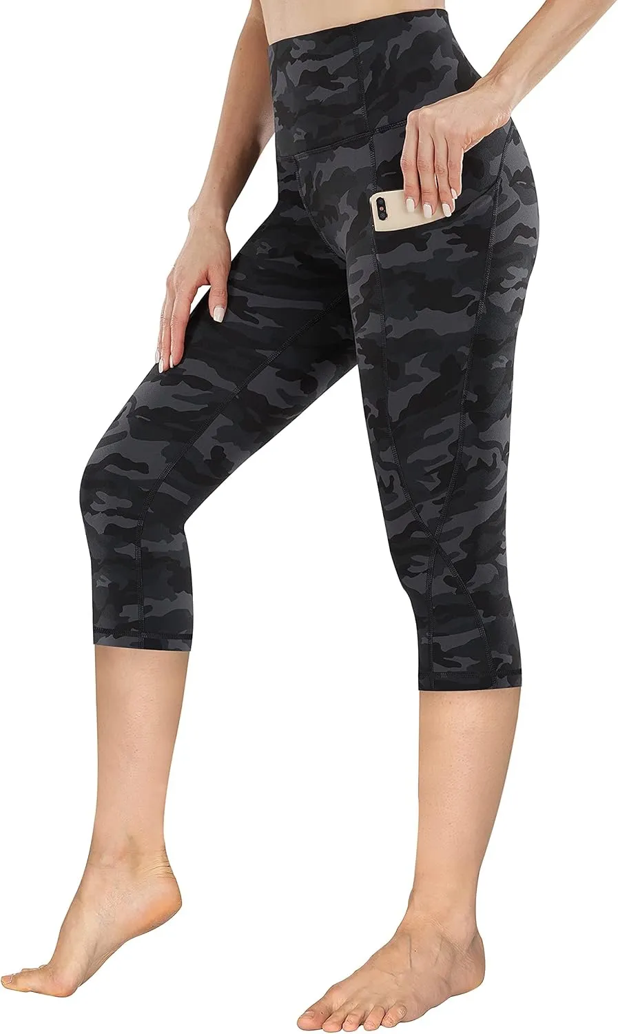 PHISOCKAT High Waist Yoga Pants Women with Pockets, Leggings for Women Tummy Control, Workout Leggings