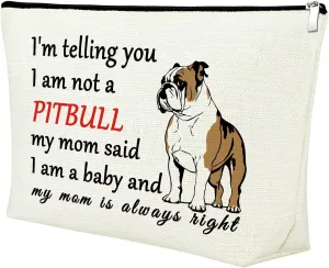 Pitbull Gifts for Pitbull Lovers Pitbull Dog Makeup Bag Pitbull Themed Gifts Pitbull Owner Gift Pitbull Dog Gifts for Women Cosmetic Bag Dog Owner Gift Birthday Christmas Gifts Travel Toiletry Bag