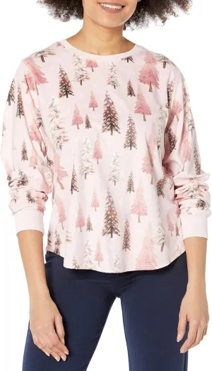 PJ Salvage Women's Loungewear Happy by Nature Long Sleeve Top