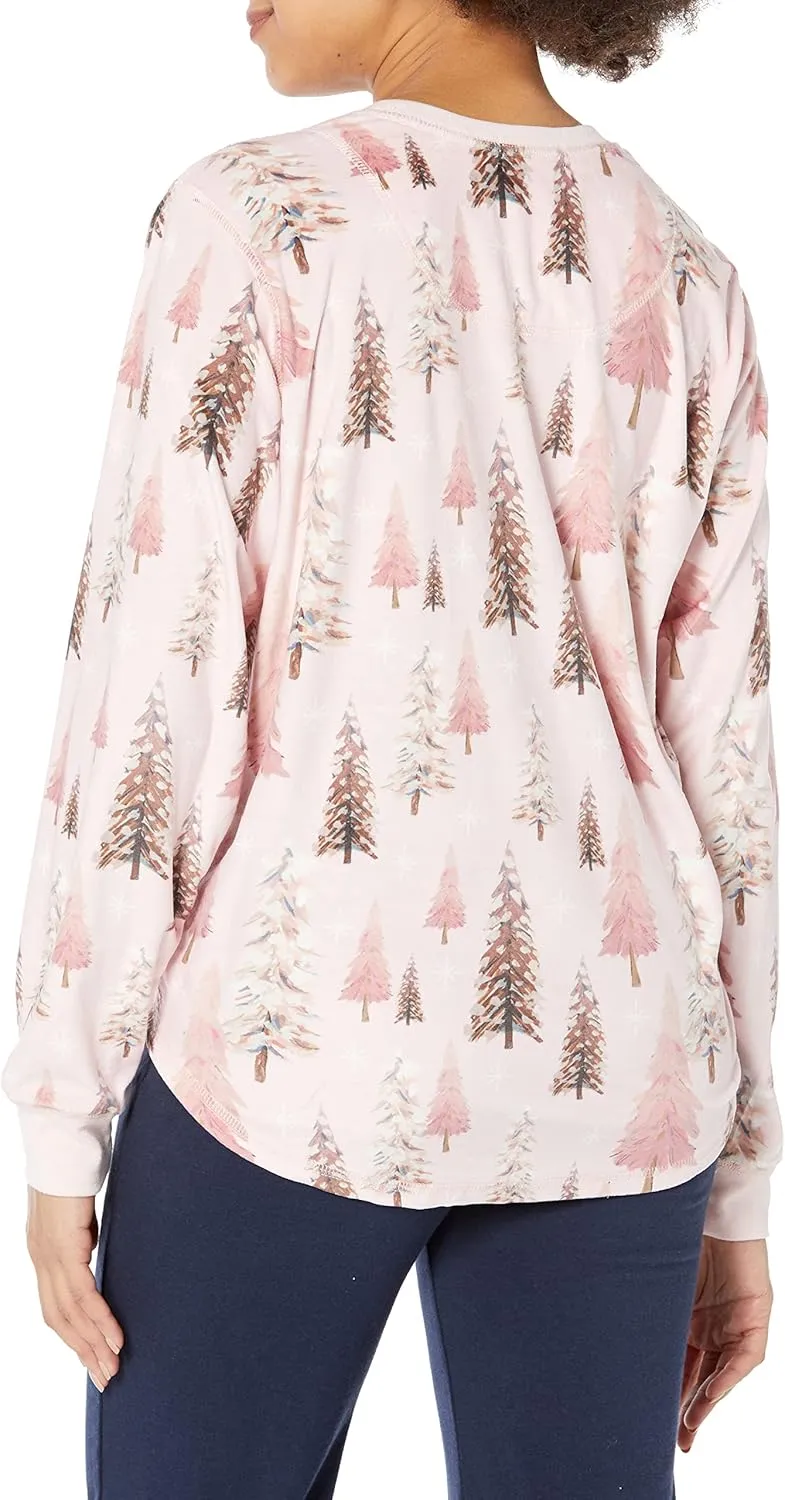 PJ Salvage Women's Loungewear Happy by Nature Long Sleeve Top