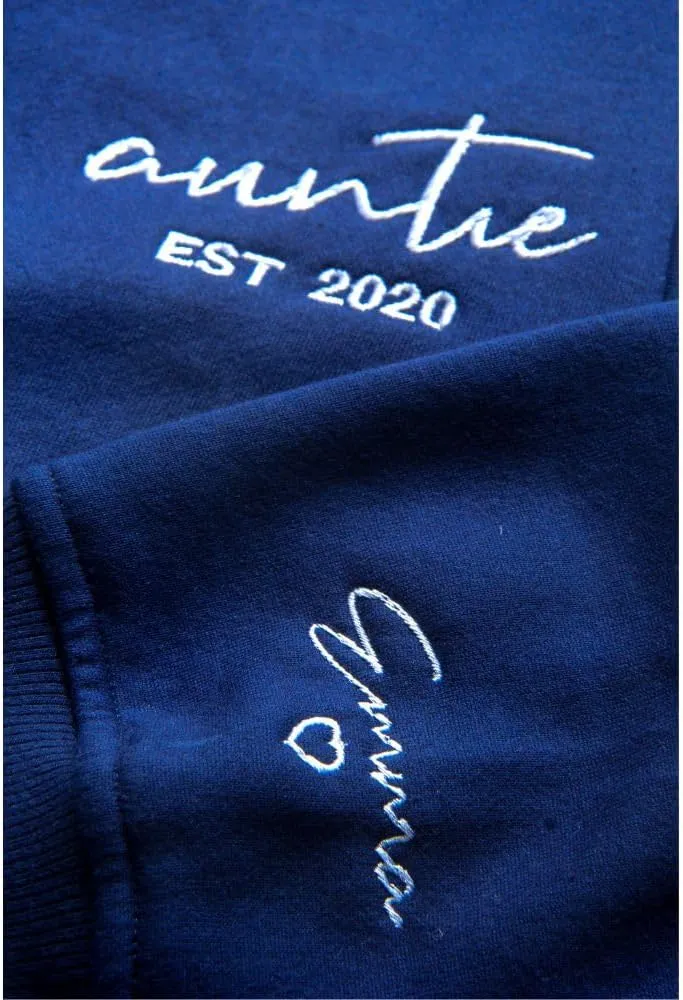 Premium Custom Embroidered Hoodie, Oversized Crewneck Sweatshirts Women, Gifts Mama Mothers Day- Size S to 4XL