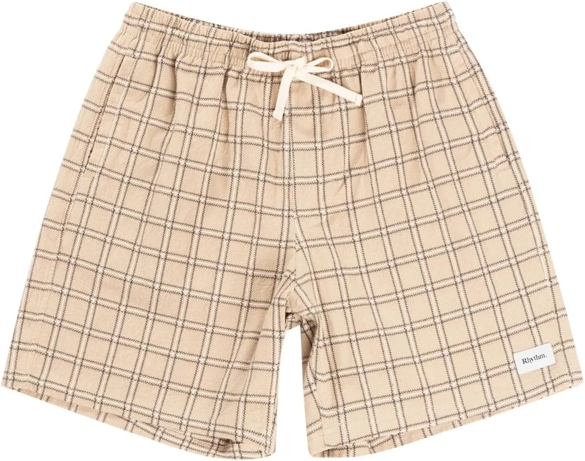 RHYTHM Check Jam Shorts - Sand