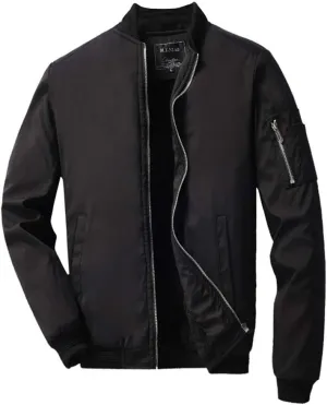 sandbank Mens Slim Fit Sportswear Flight Bomber Jacket Softshell Casual CoatThick Style