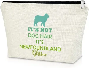Sazuwu Newfoundland Dog Accessories Travel Makeup Bags Cosmetic Organizer Bag Newfoundland Lover Gifts Dog Owner Mom Gifts for Women Funny Mother's Day Christmas Birthday Present