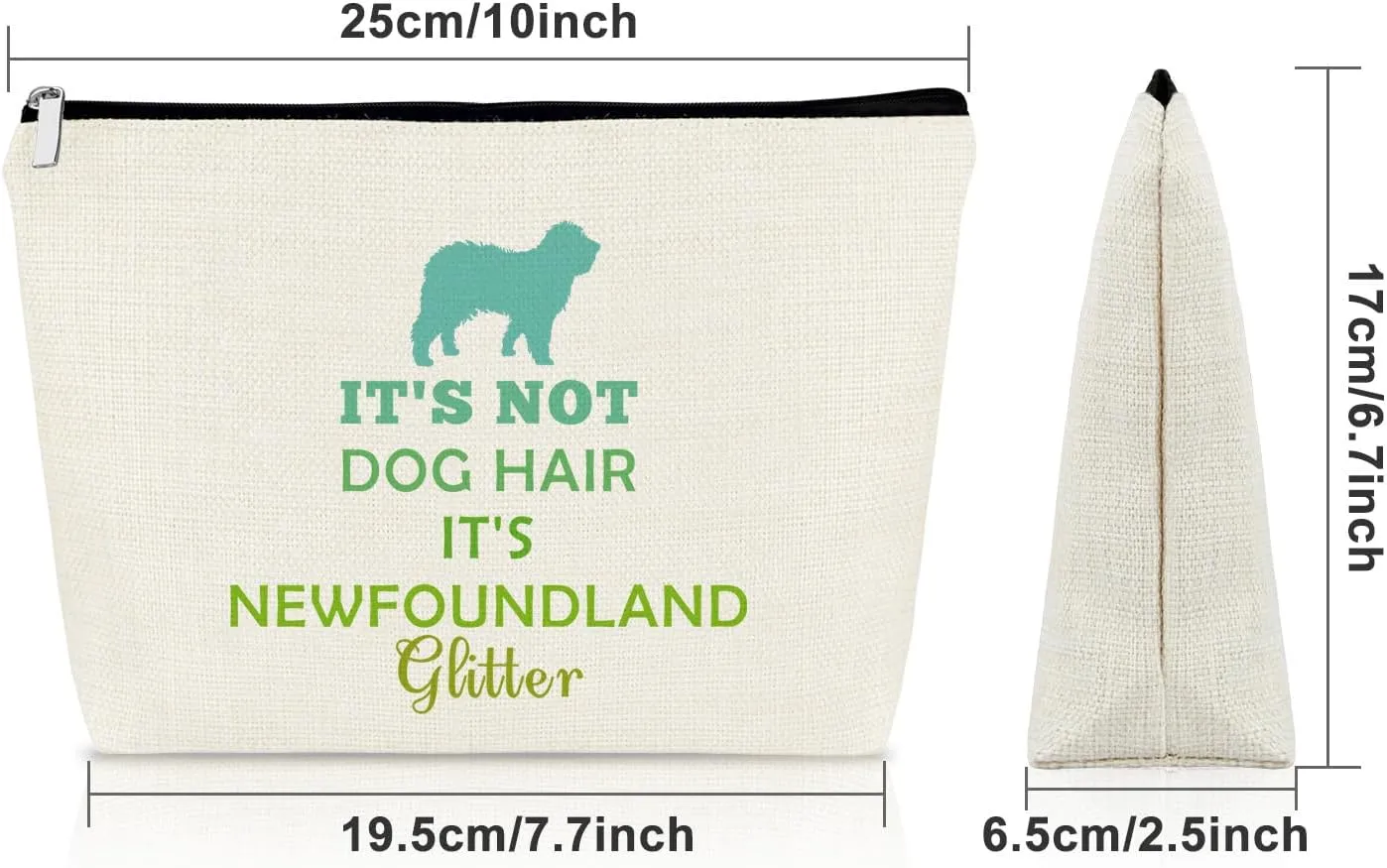 Sazuwu Newfoundland Dog Accessories Travel Makeup Bags Cosmetic Organizer Bag Newfoundland Lover Gifts Dog Owner Mom Gifts for Women Funny Mother's Day Christmas Birthday Present
