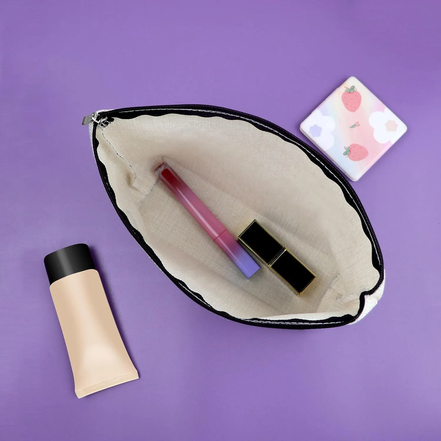 Sazuwu Rough Collie Travel Makeup Bags Cosmetic Organizer Bag Funny Gifts for Women Unique Dog Lovers Dog Owner Home Essentials Rough Collie Mom Present