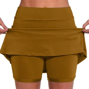 Skorts for Women Dressy Casual Athletic Tennis Mini Short Skirts with Pockets High Waist Tummy Control Yoga Shorts