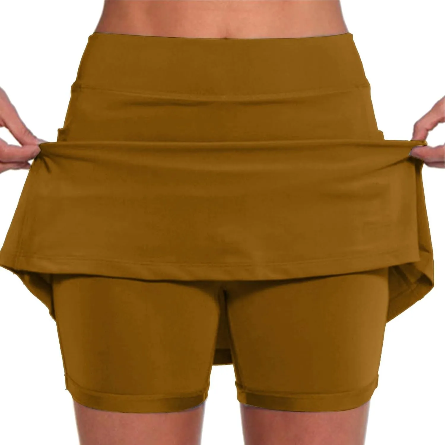 Skorts for Women Dressy Casual Athletic Tennis Mini Short Skirts with Pockets High Waist Tummy Control Yoga Shorts