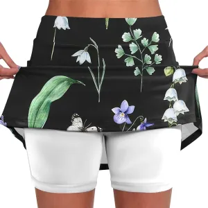 Skorts for Women with Pockets Summer 2025 Tummy Control Tennis Golf Skirt Plus Size Culottes High Waist Athletic