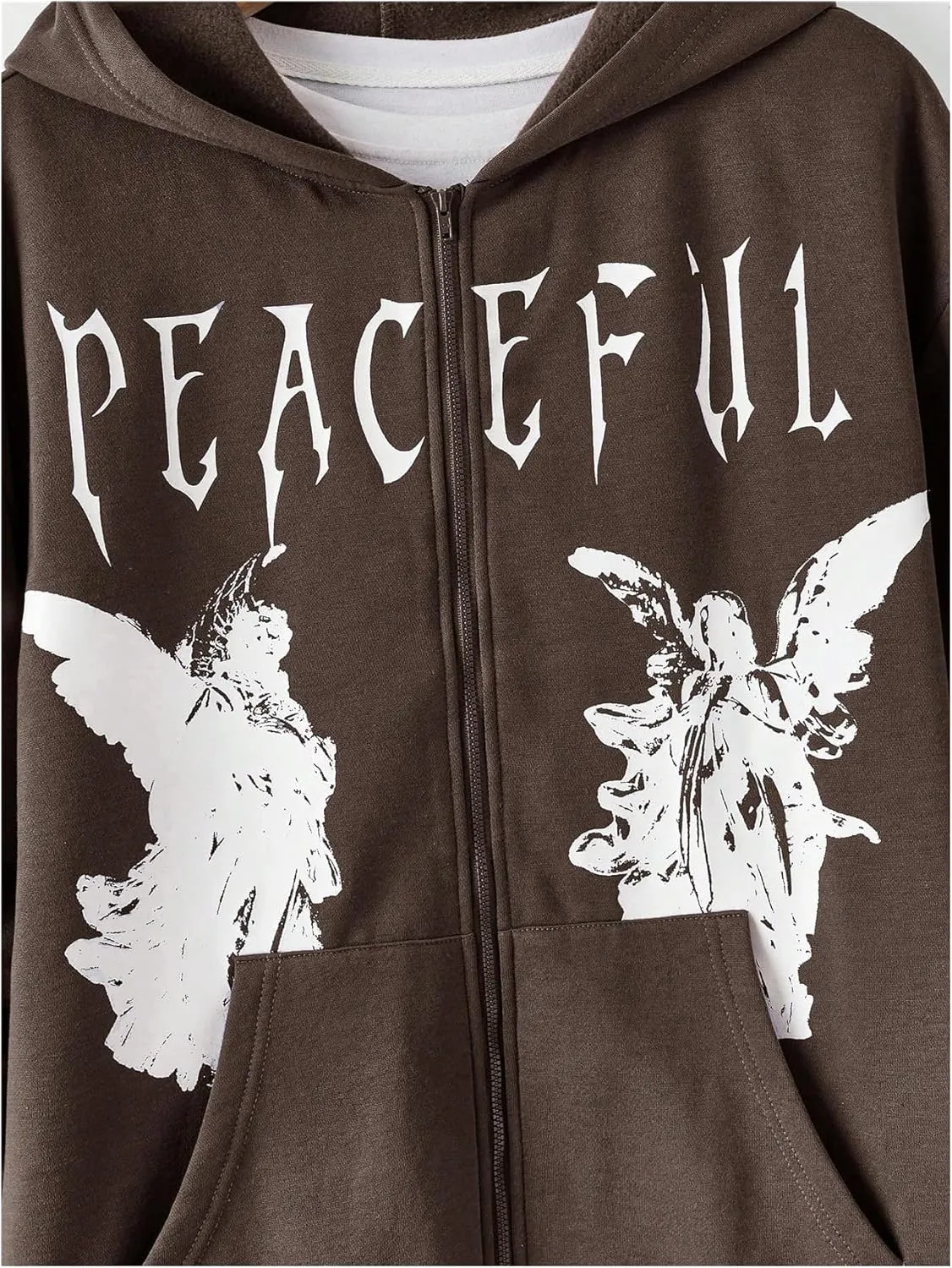 SOLY HUX Men's Graphic Zip Up Hoodies Streetwear Jacket Letter Print Long Sleeve Sweatshirt with Pocket